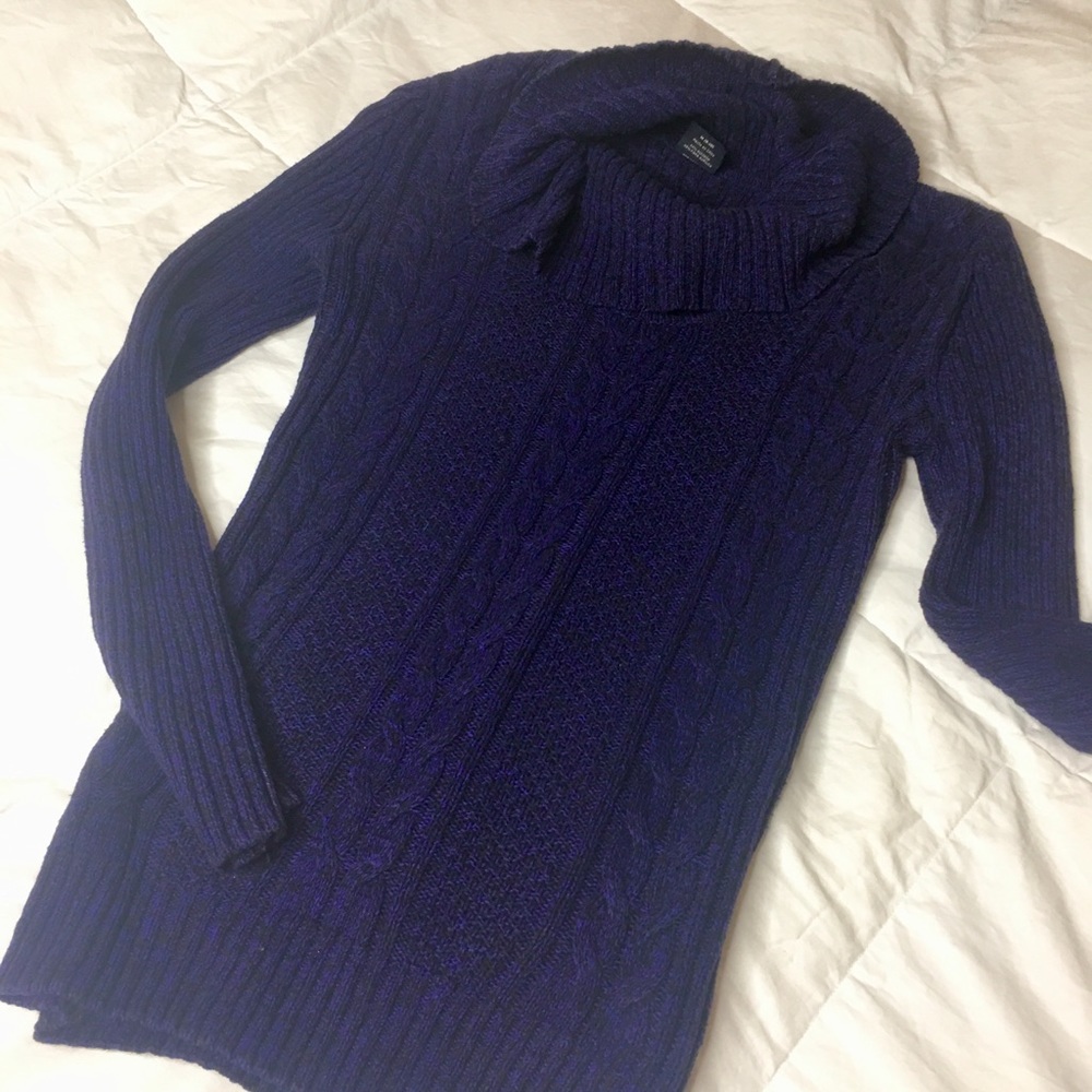 Long sleeve purple sweater